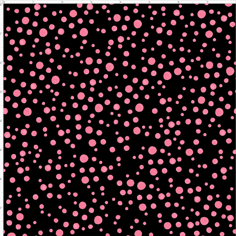 Balloon Dots Black / Pink Fabric