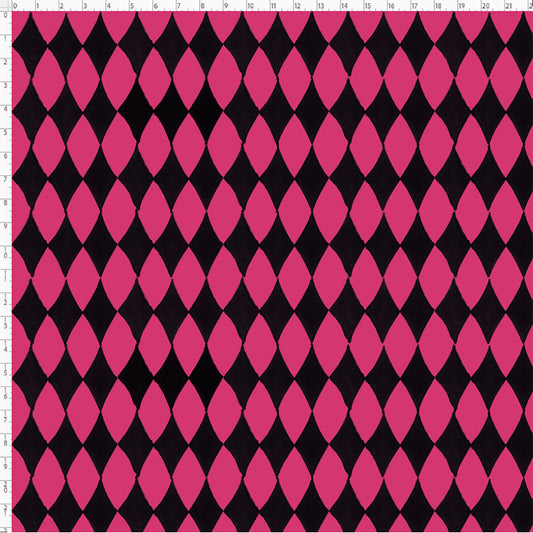 Diamond Cerise / Black Fabric