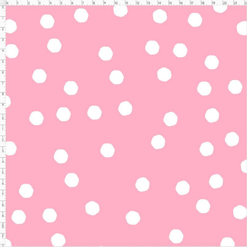Jumbo Dots Soft Rose / White Fabric Yard