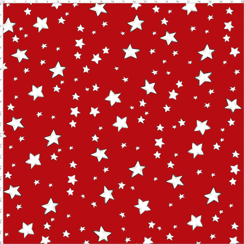 My Stars Red Fabric