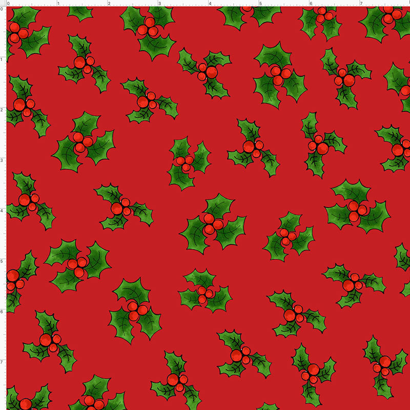 Lotsa Holly Red Fabric