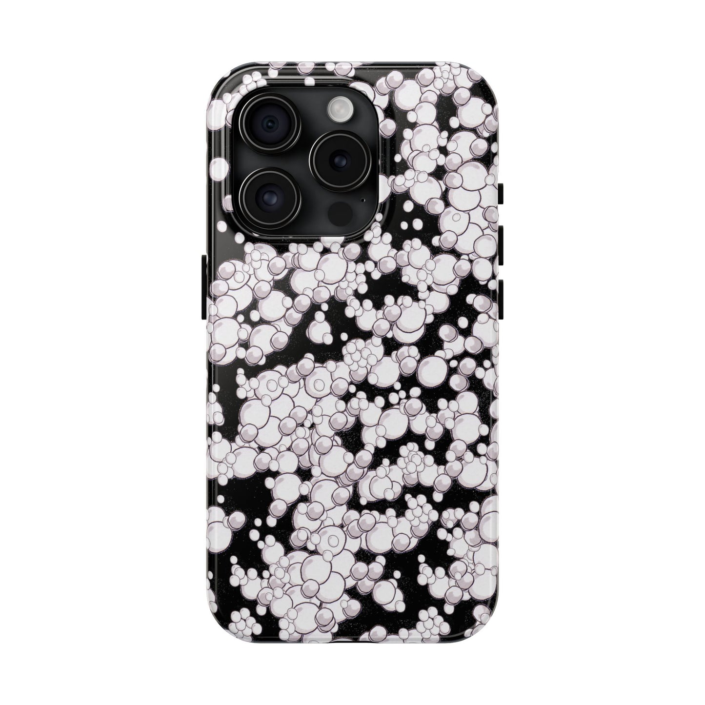 Bubble Dots Black Phone Case