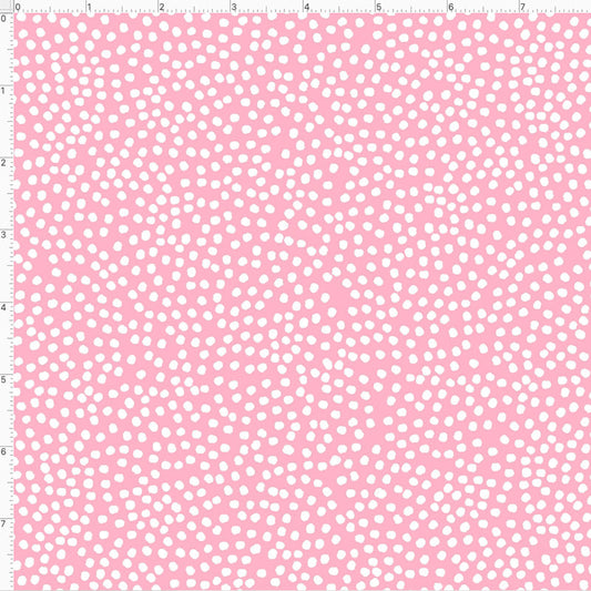 Bitty Dots Pink  / White Fabric