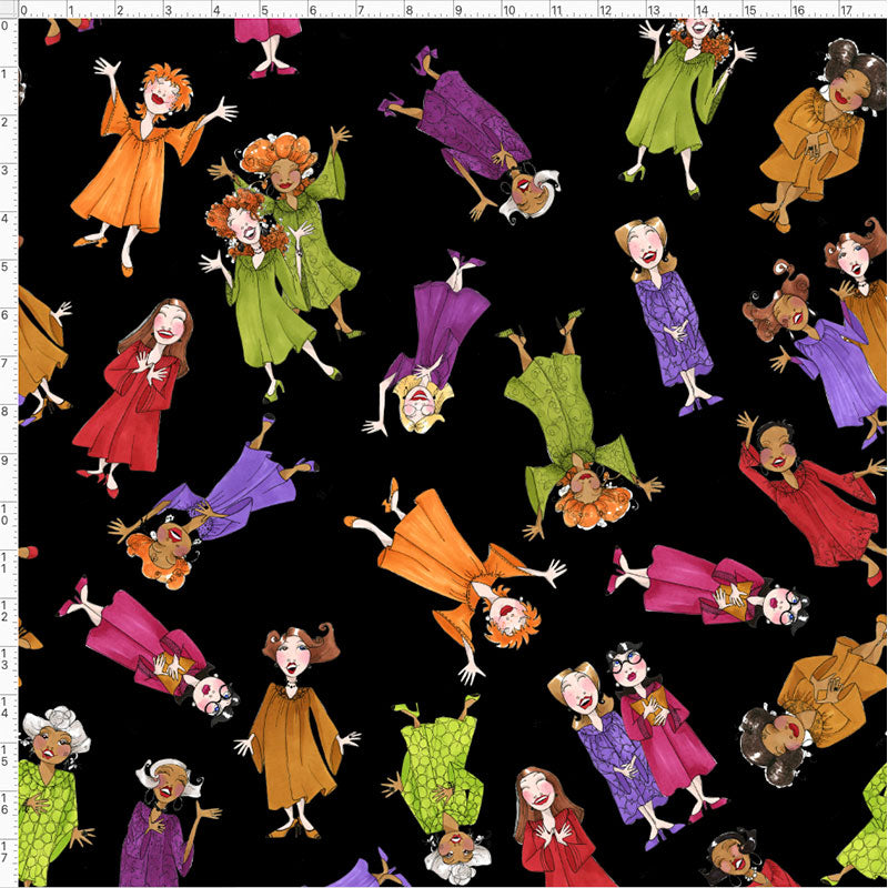 Sing it Sister Black Fabric