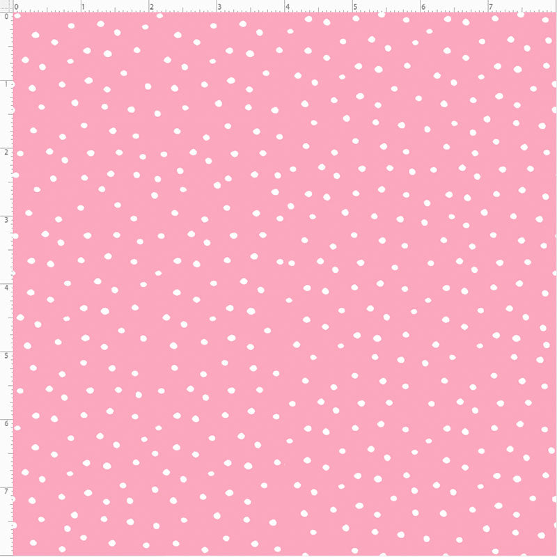 Dinky Dots Pink / White Fabric