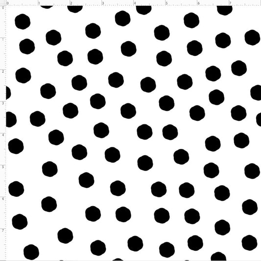 Jumbo Dots White / Black Fabric