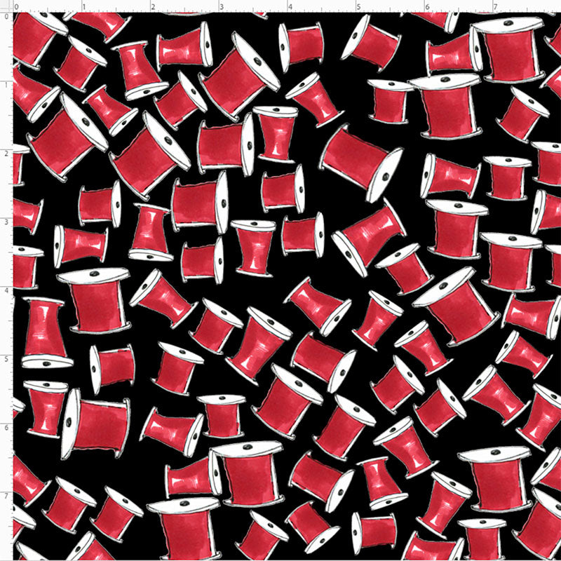 Red & Black Thread Fabric for Creative Sewing Projects – Loralie Designs