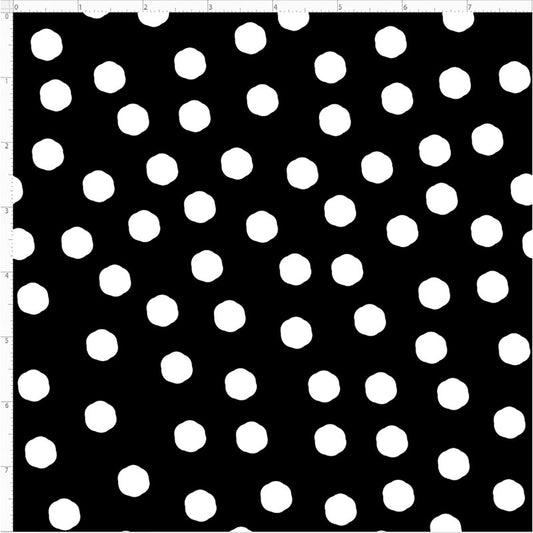 Jumbo Dots Black / White Fabric