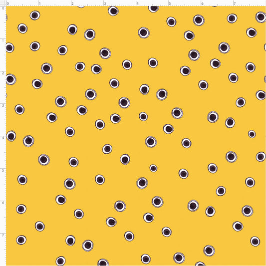 Halo Dots Yellow Fabric