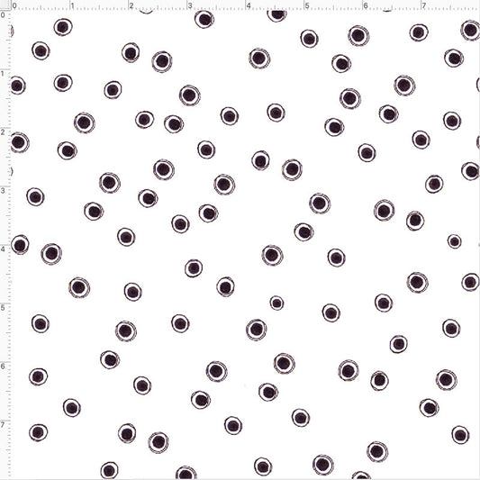 Halo Dots White Fabric
