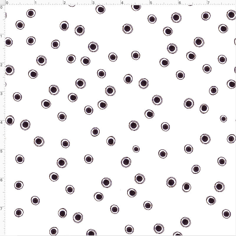 Halo Dots White Fabric