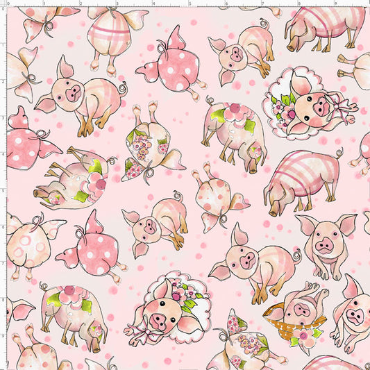 Piggie Toss Fabric