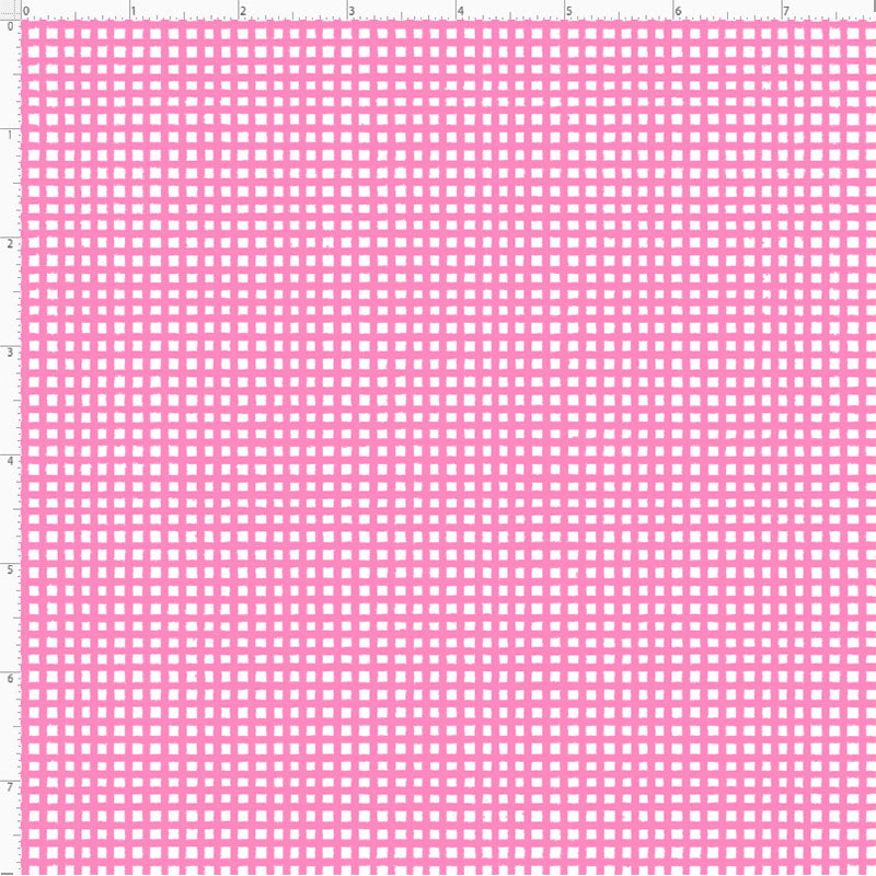 Chipper Check Pink Fabric