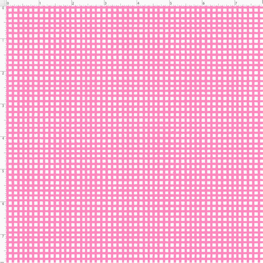 Chipper Check Pink Fabric