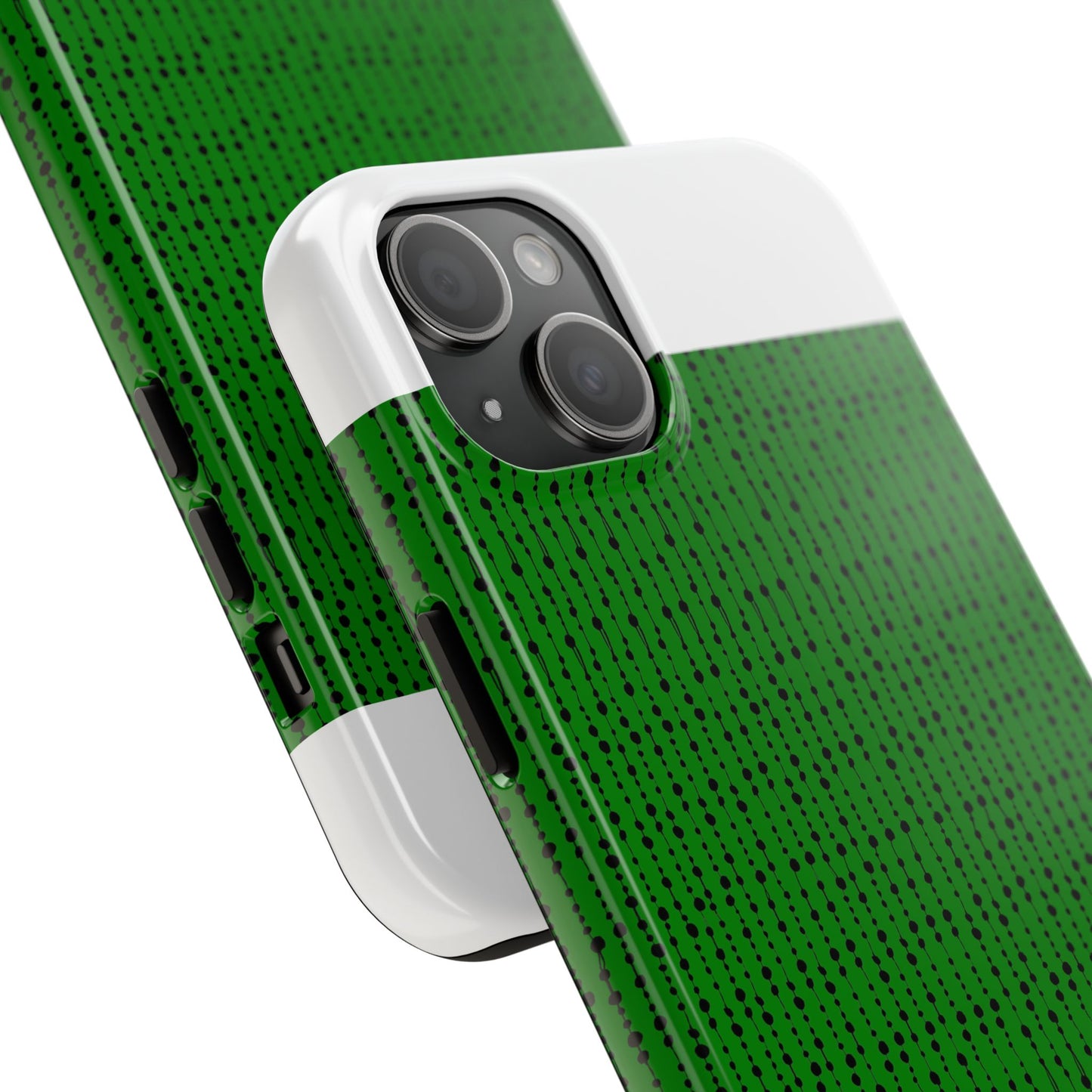 Beaded Curtain Green / Black Phone Case