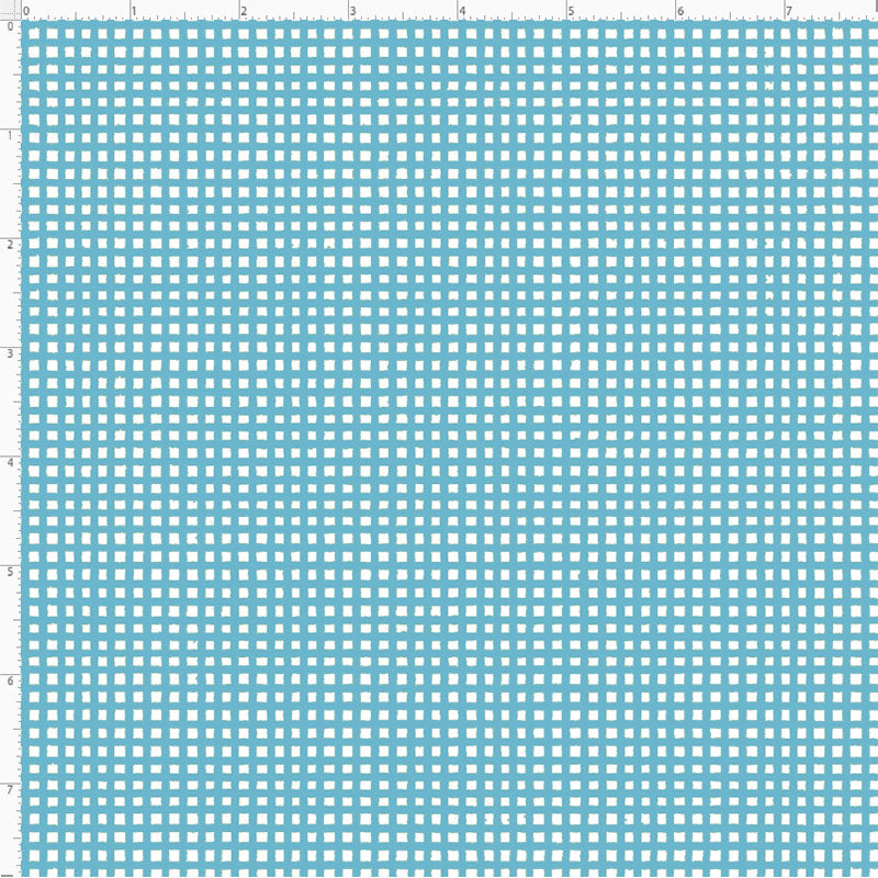 Chipper Check Turquoise Fabric