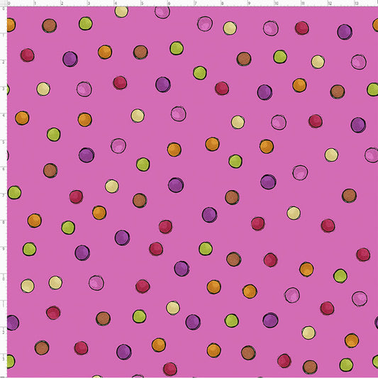 Tea Dot Pink Fabric