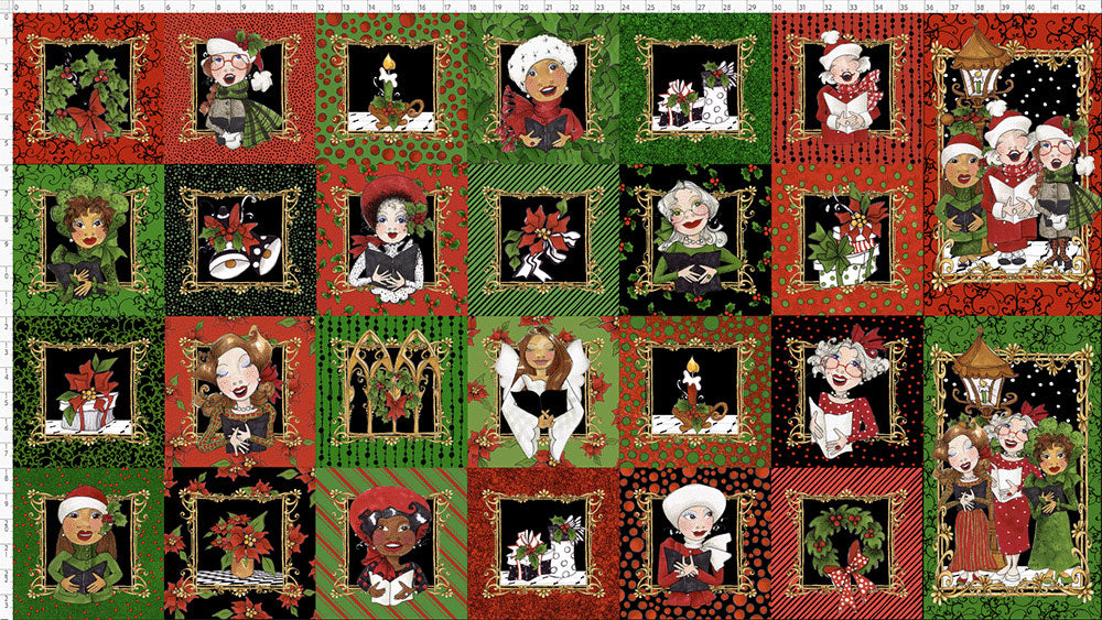 Christmas Song Fabric Panel