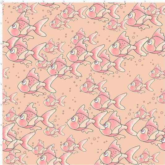 Salmon School Fabric