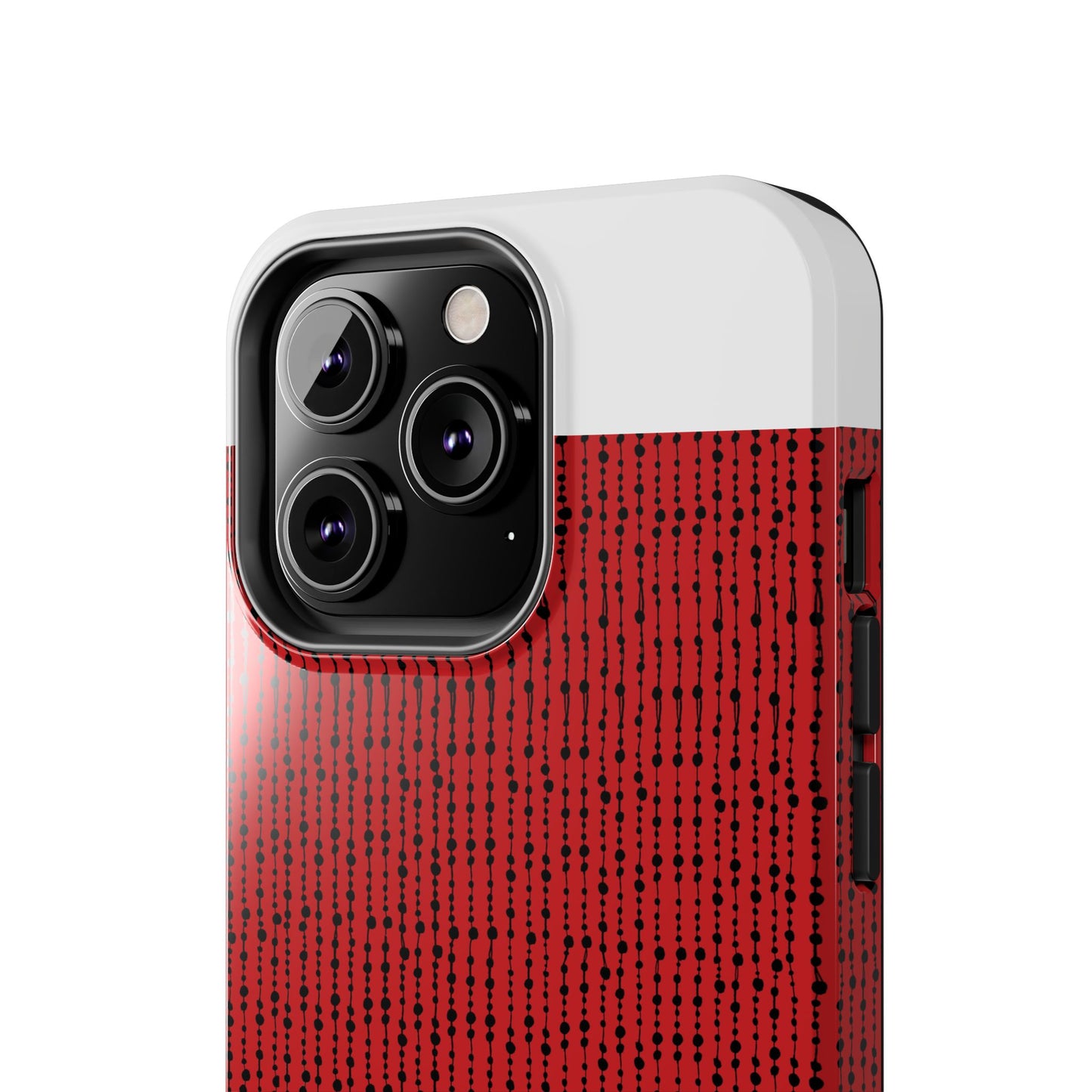 Beaded Curtain Red / Black Phone Case