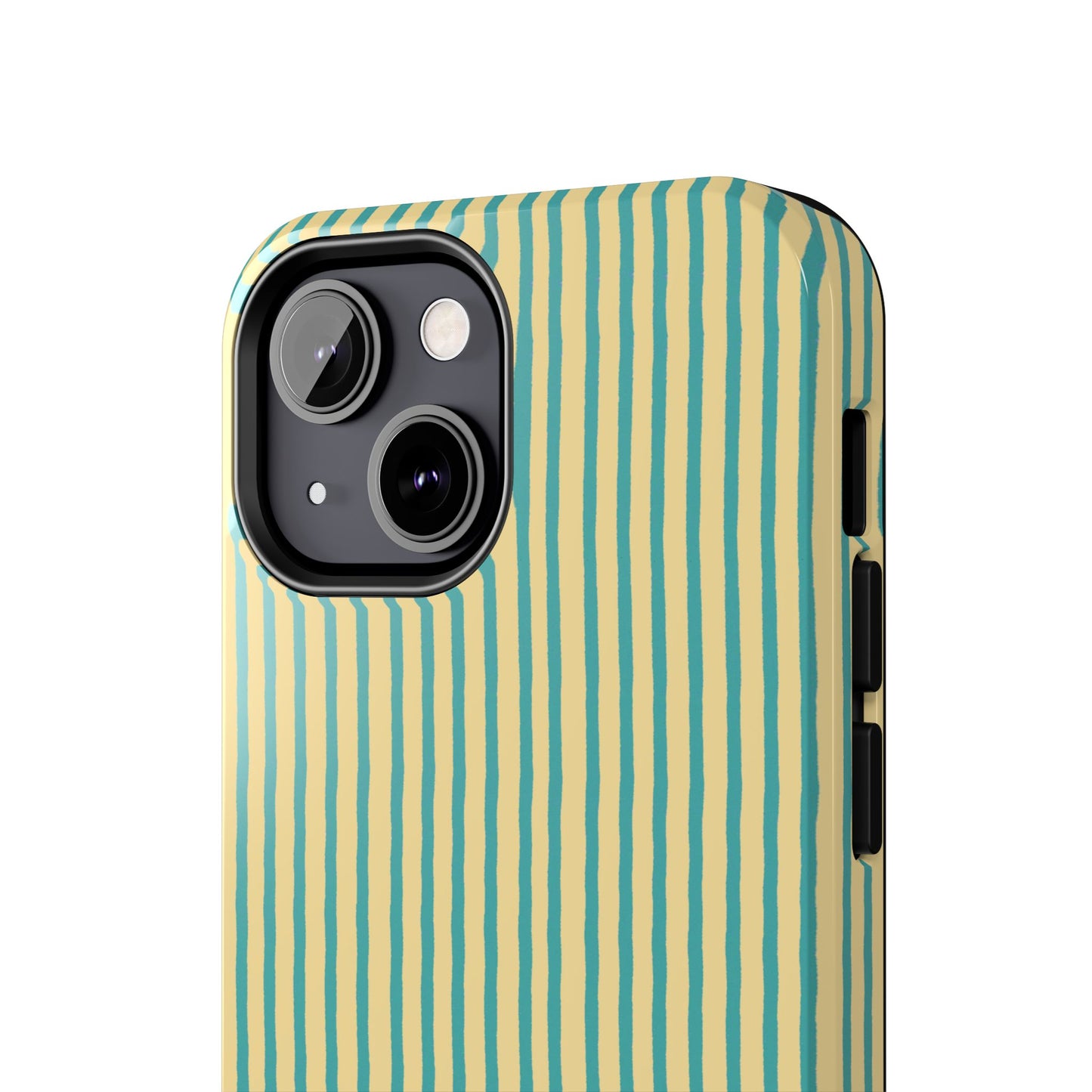 Stripe Yellow / Turquoise Phone Case