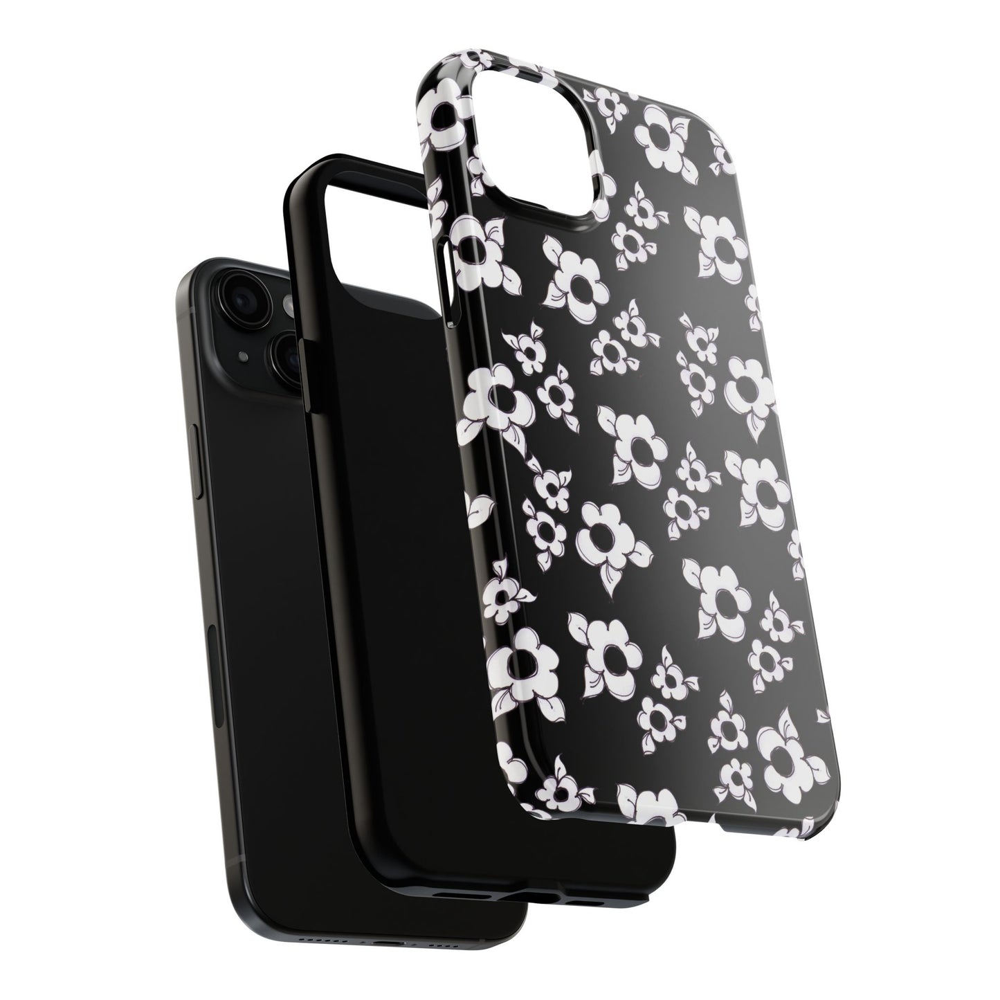 Daisy Cluster Black / White Phone Case