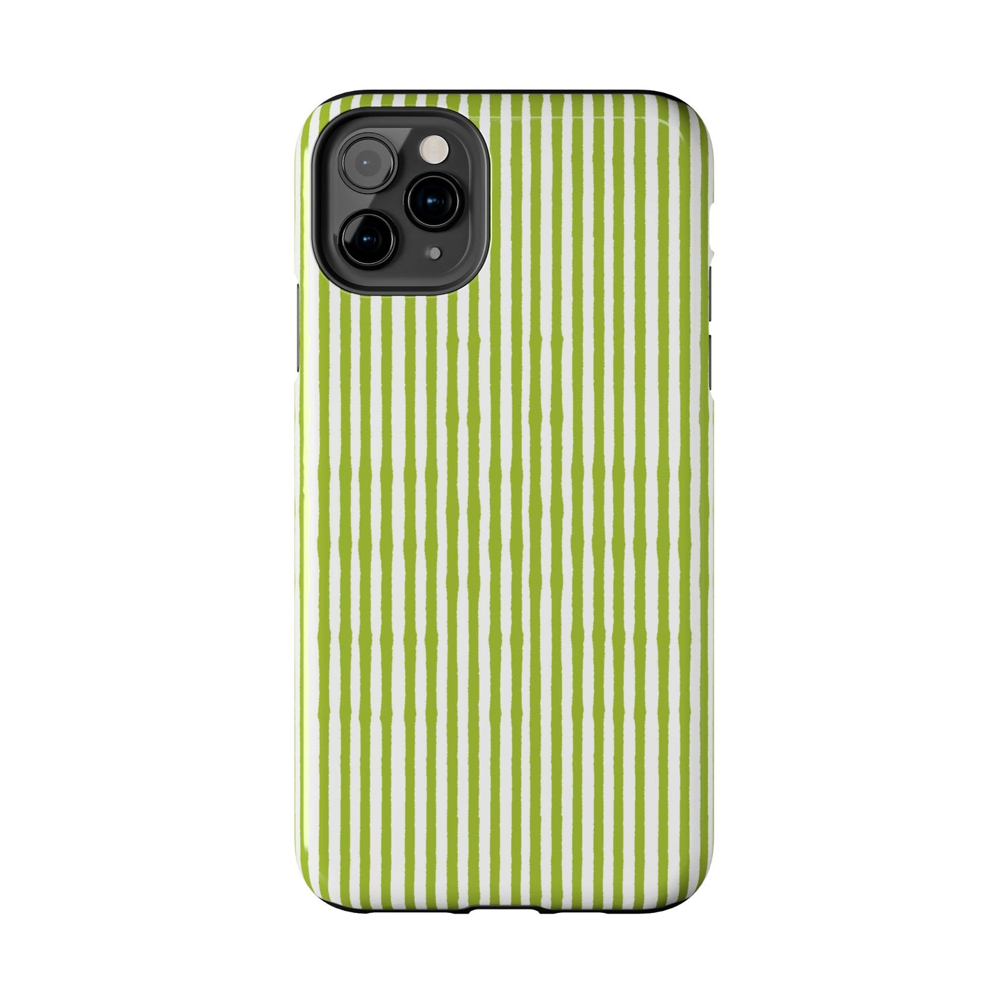 Lazy Stripe Green / White Phone Case