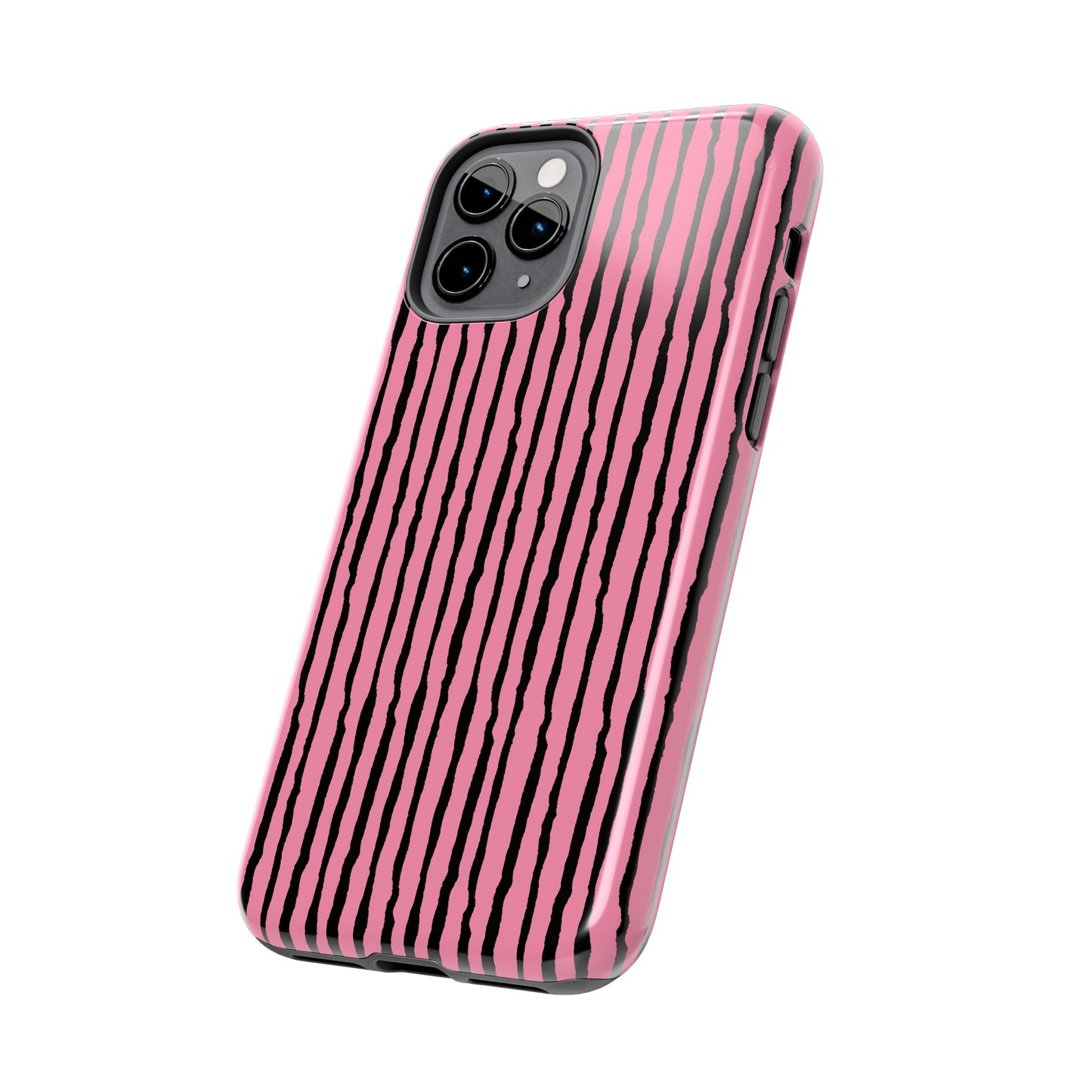 Sorta Stripe Pink / Black Phone Case