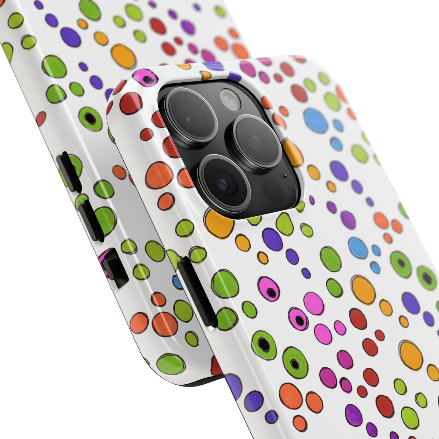 Dog Dots White / Multi Phone Case