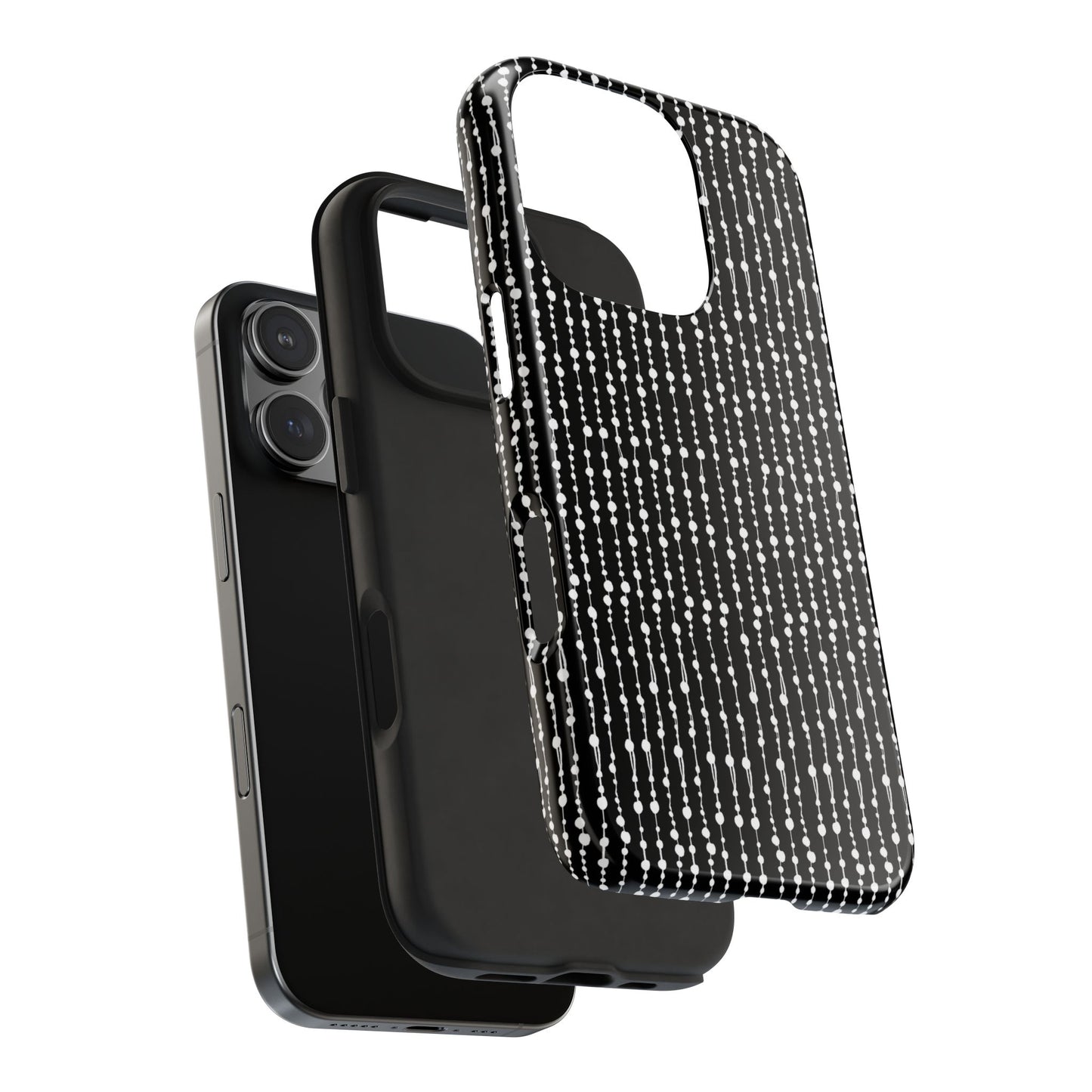Beaded Curtain Black / White Phone Case