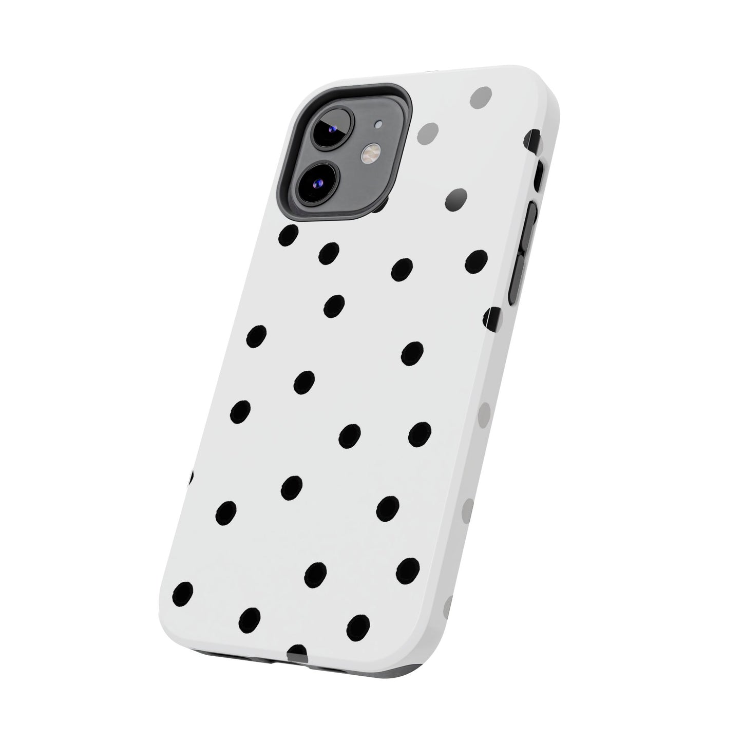 Space Dots White / Black Phone Case
