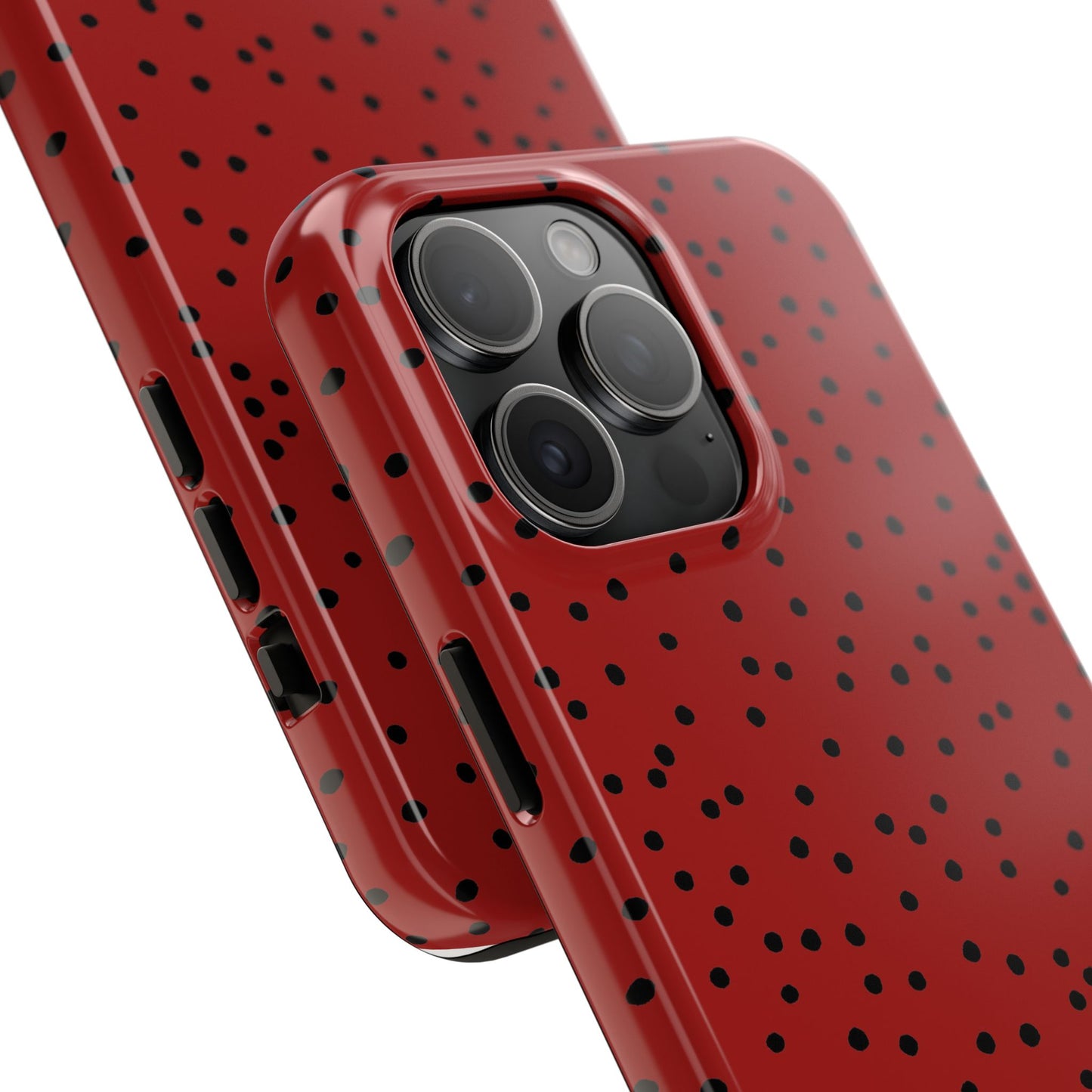 Dinky Dots Scarlett / Black Phone Case