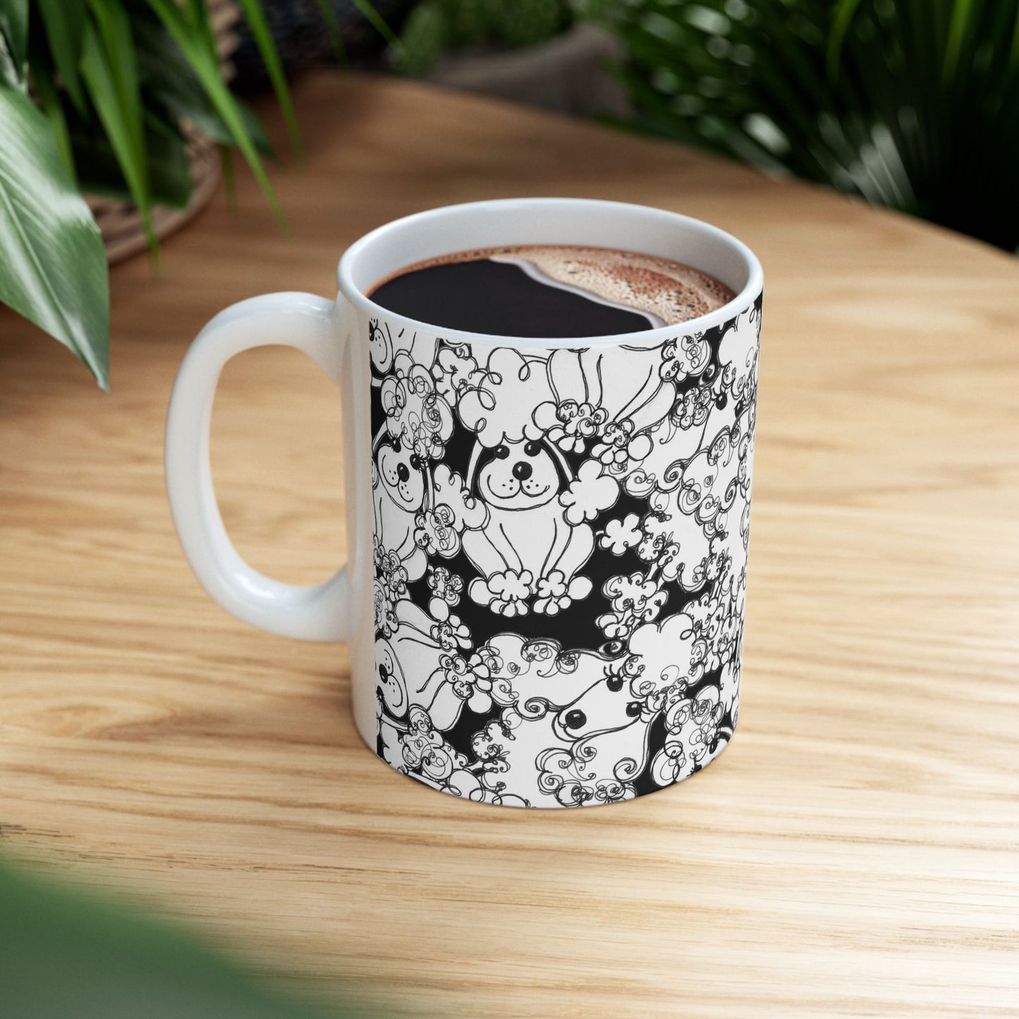 Poodle Party Black Cup