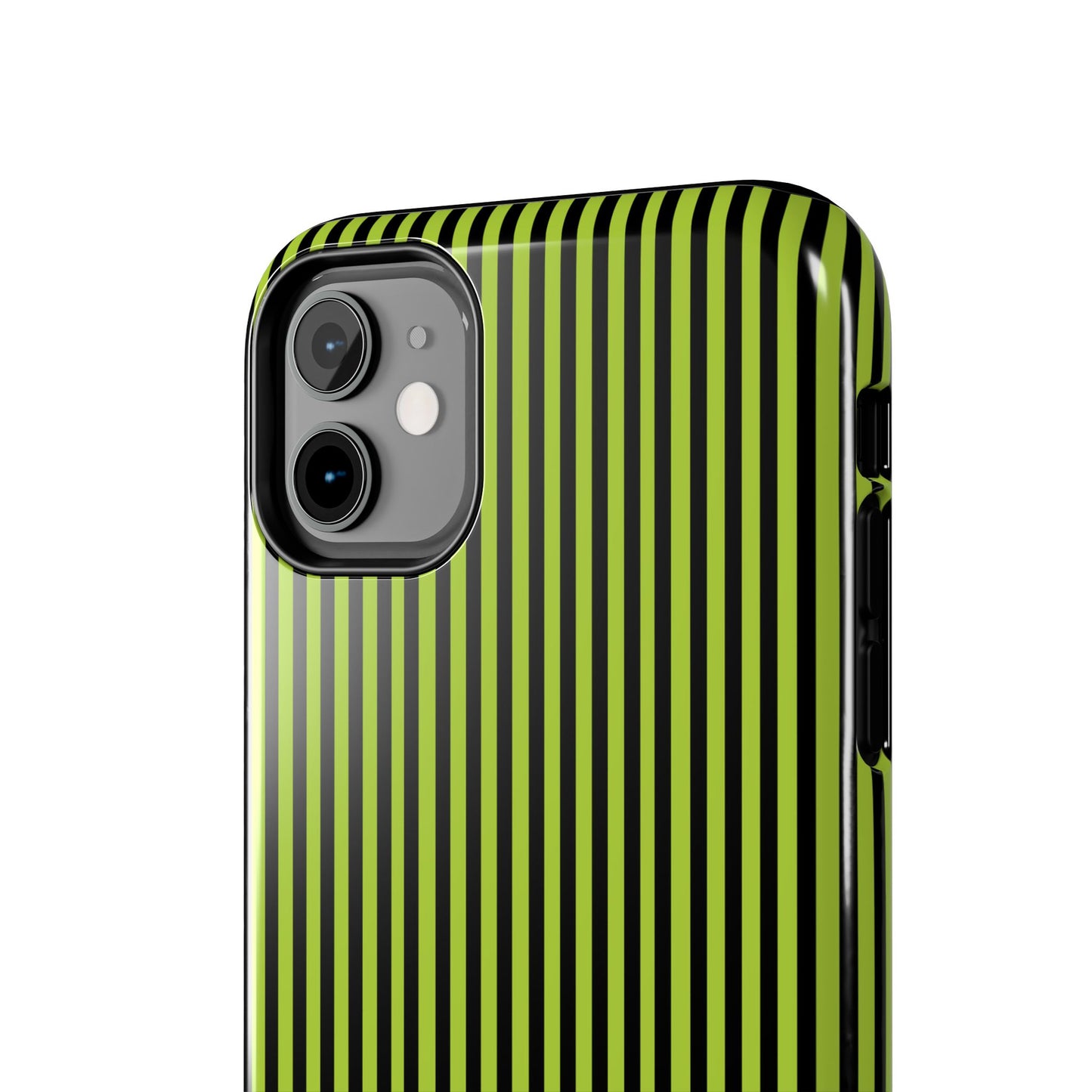 Stripe Green / Black Phone Case