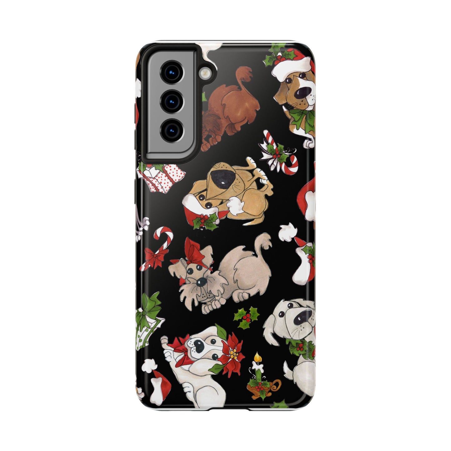Doggie Toss Black Phone Case
