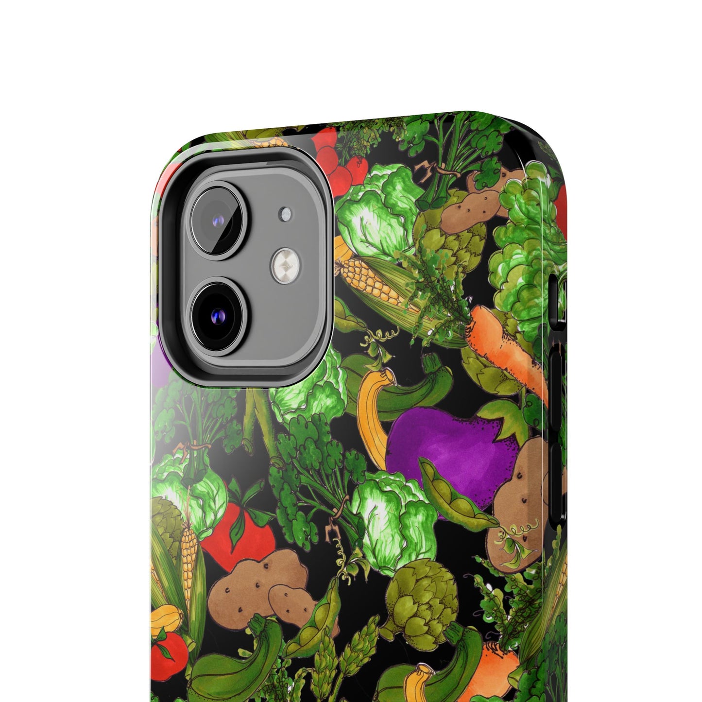 Veggie Jungle Black Phone Case