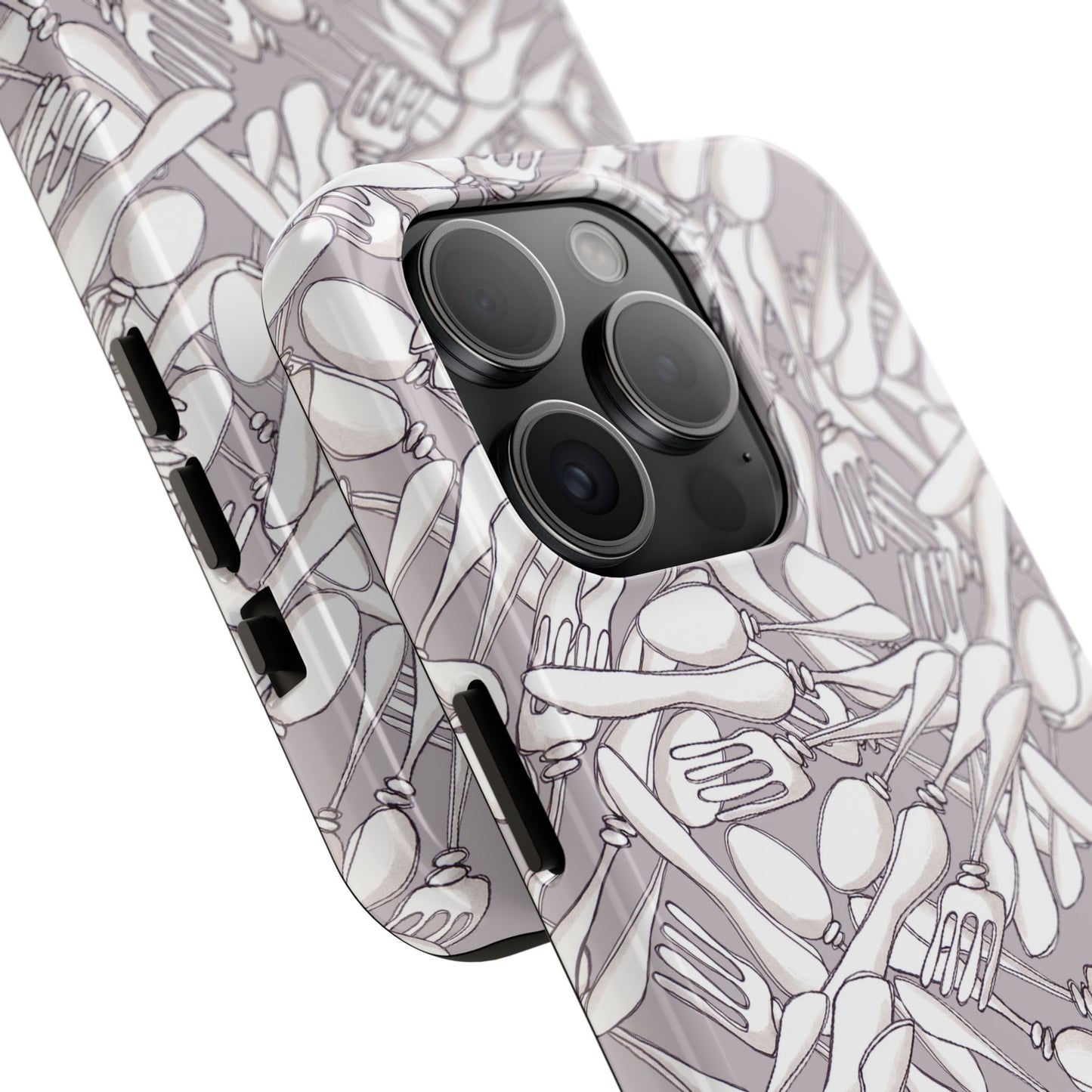 Silverware Wars Silver Phone Case