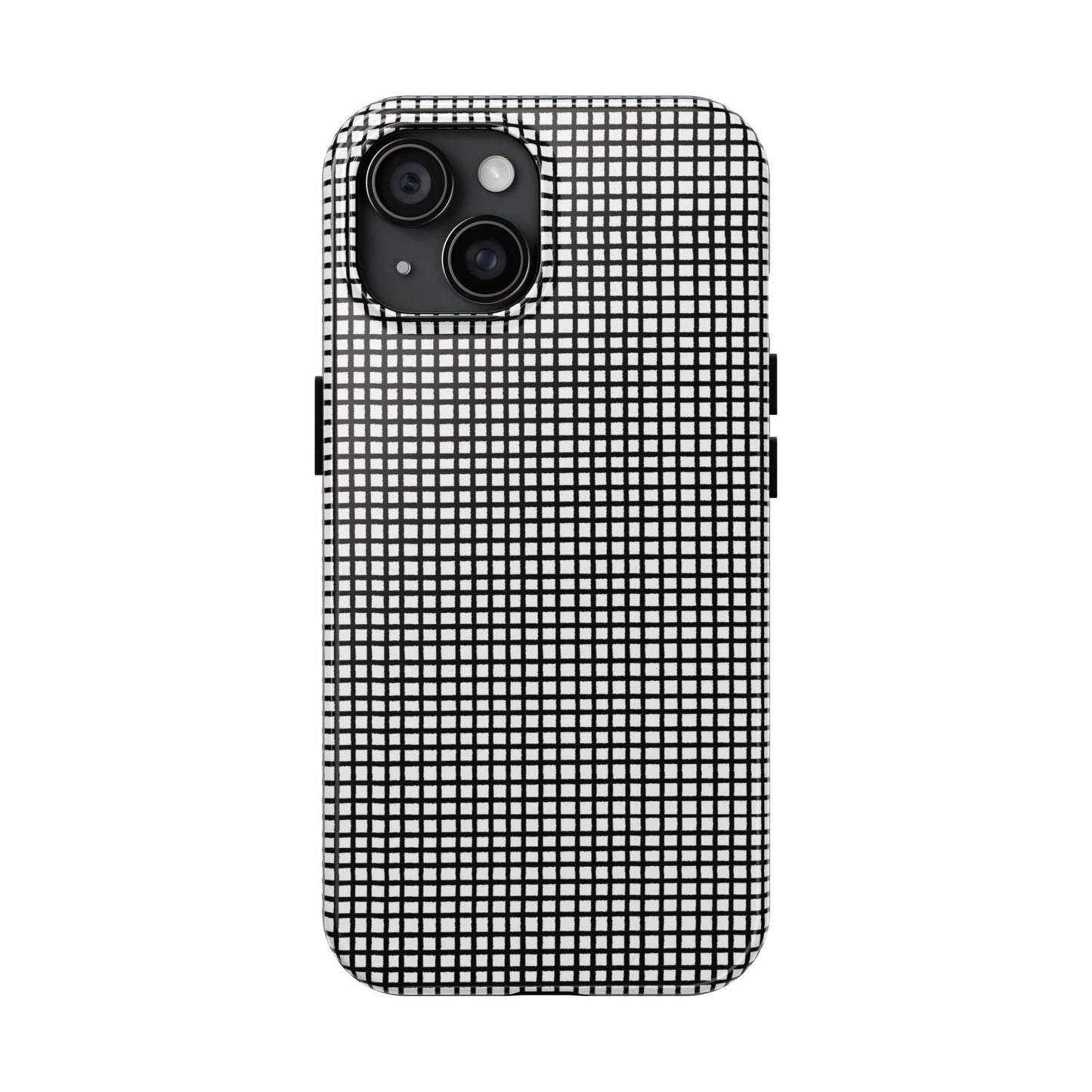 Gingham Black / White Phone Case
