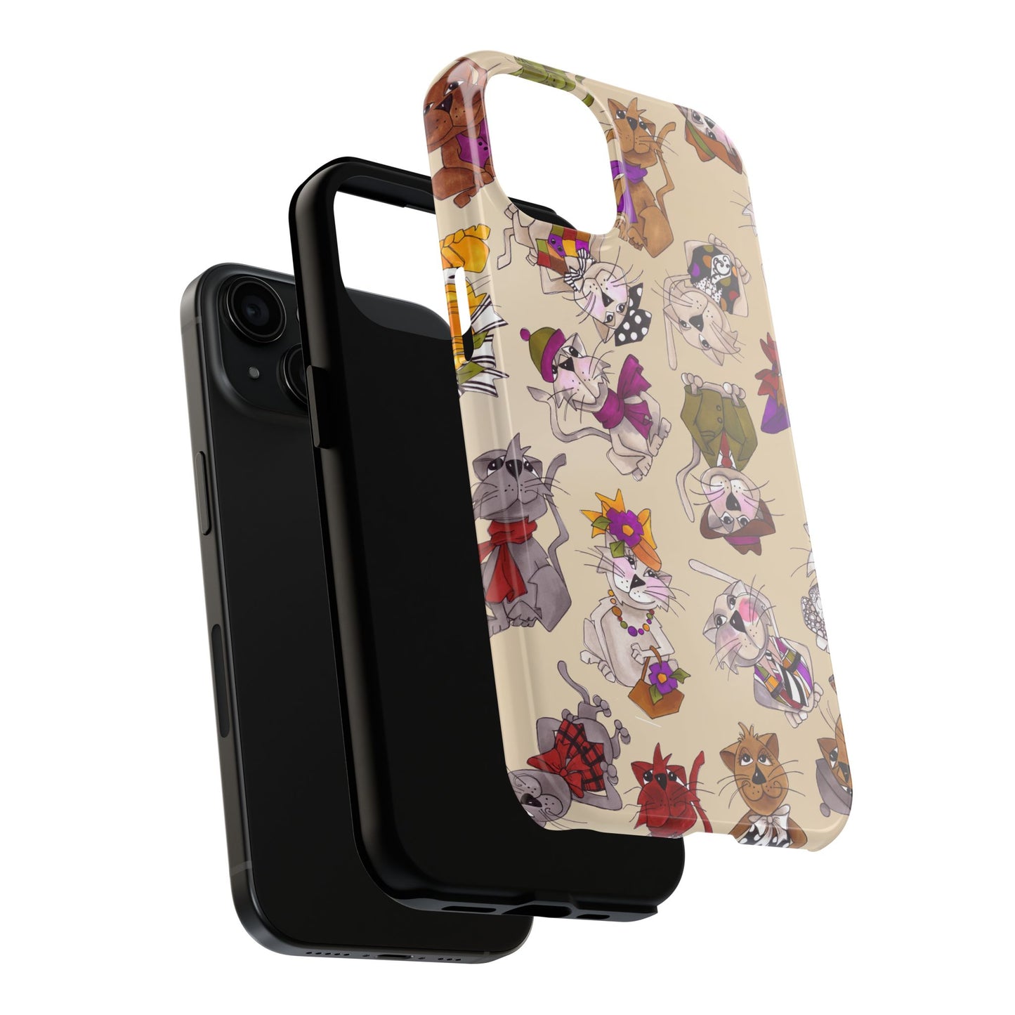 Spice Cats Tossed Muslin Phone Case