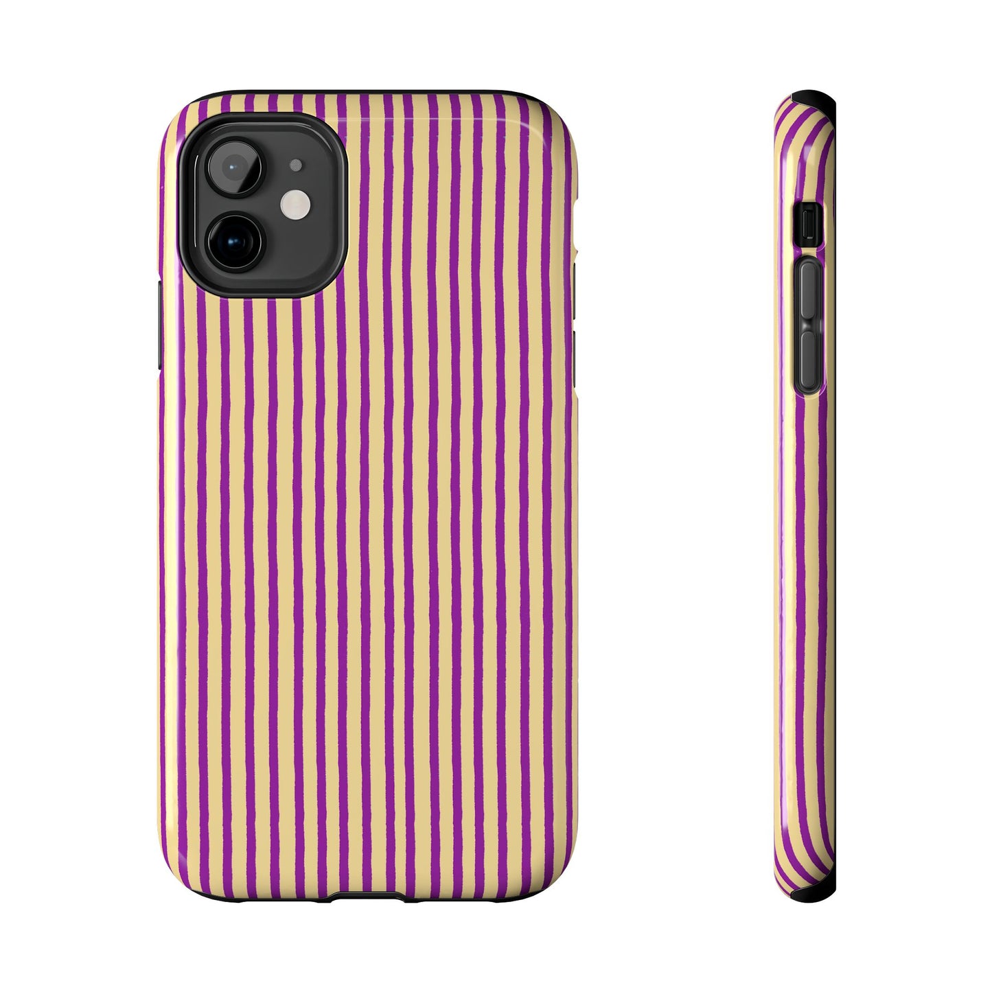 Stripe Yellow / Purple Phone Case