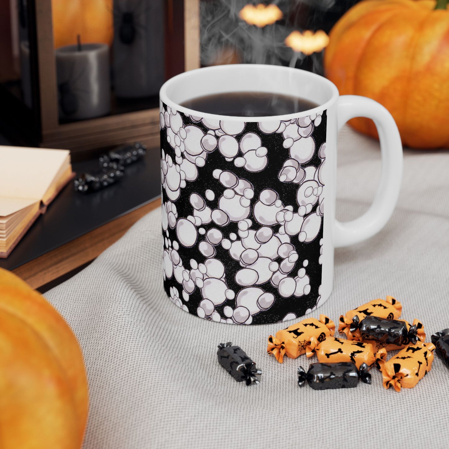 Bubble Dots Black Cup