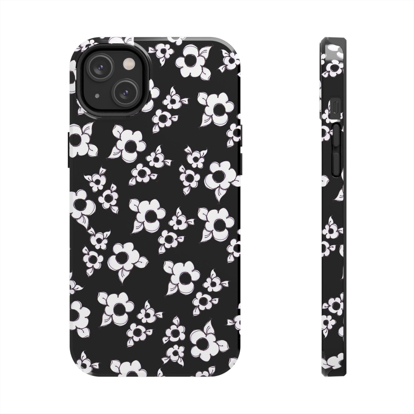 Daisy Cluster Black / White Phone Case