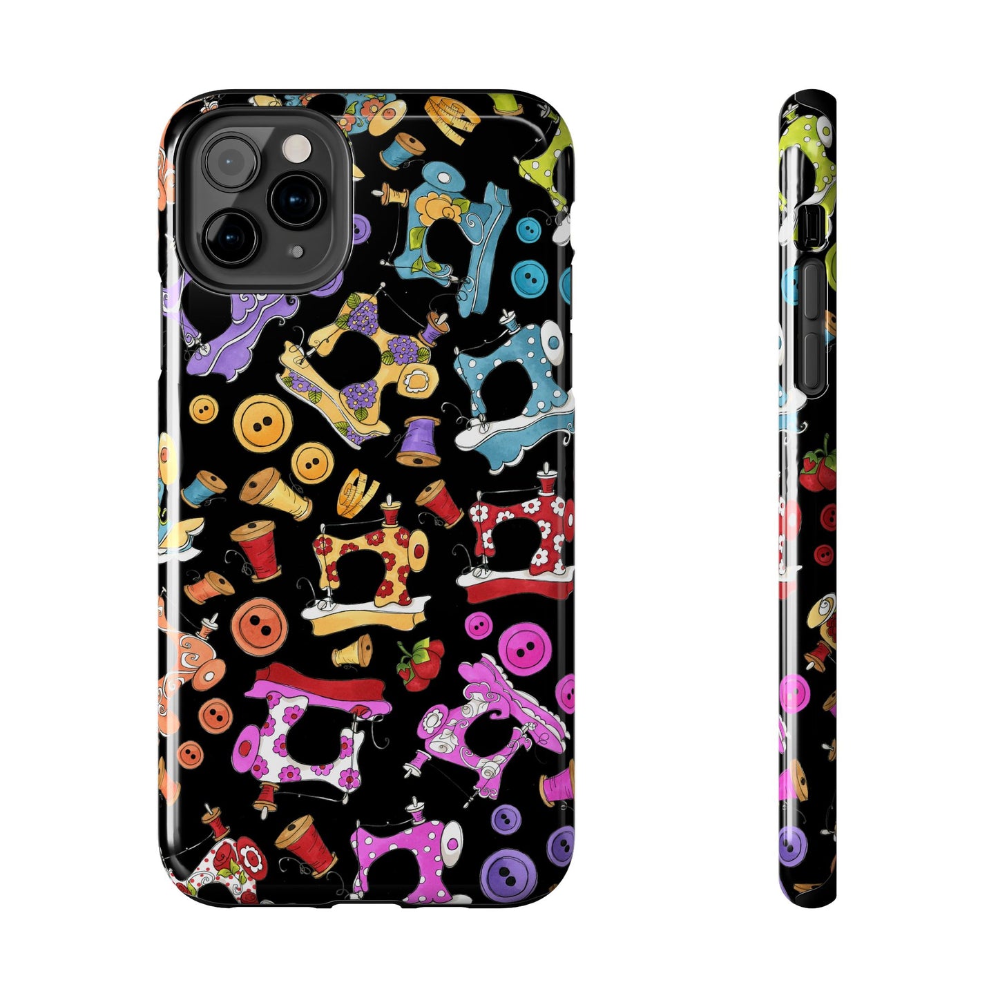 Sew Assorted Black Phone Case
