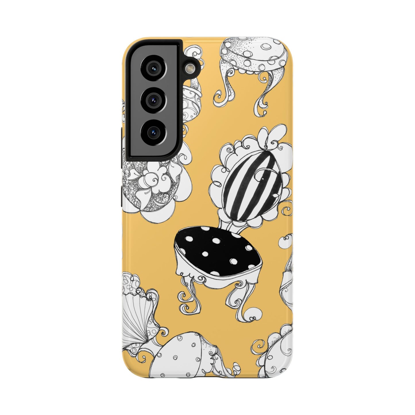 Bistro Chairs Yellow Phone Case