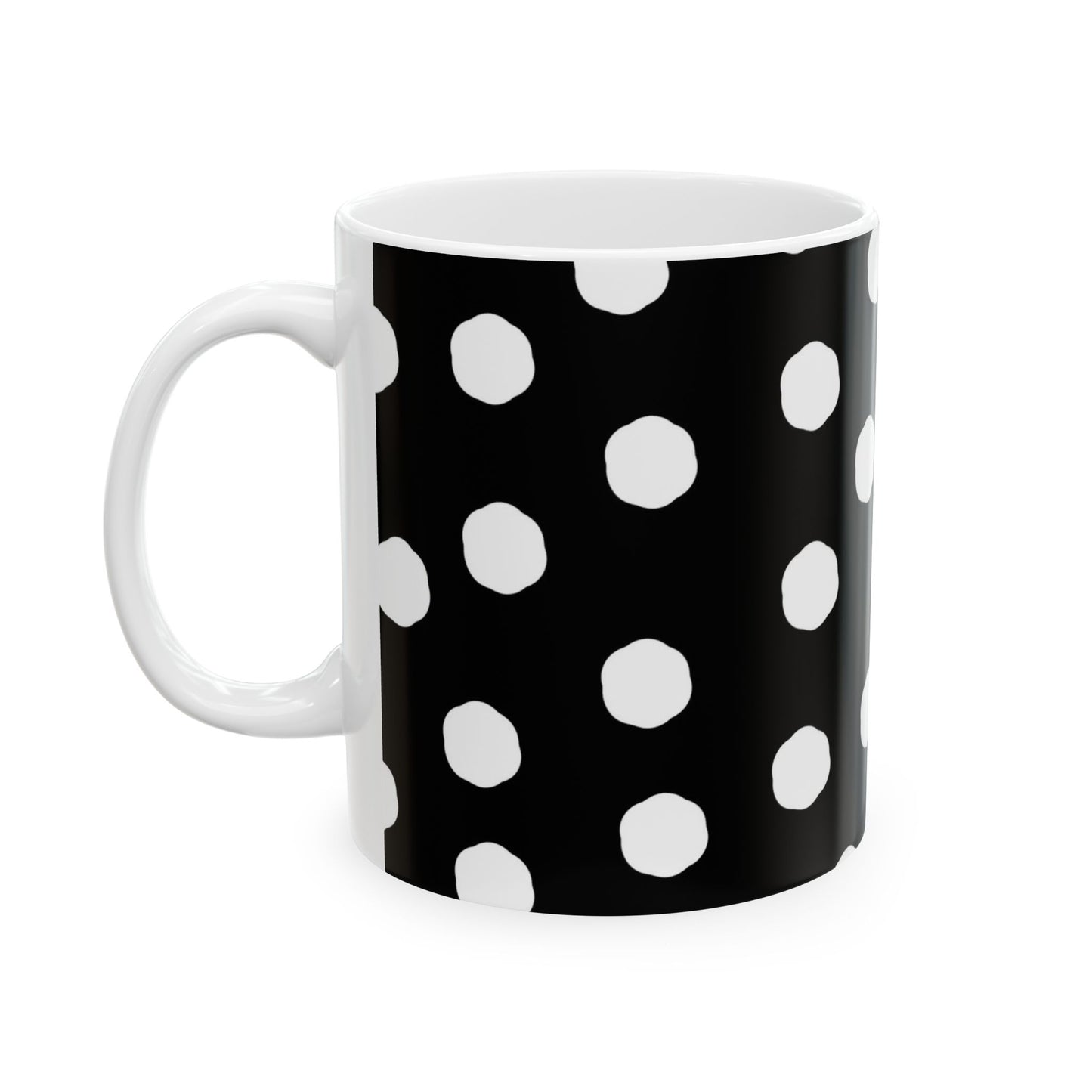 Jumbo Dots Black / White Cup
