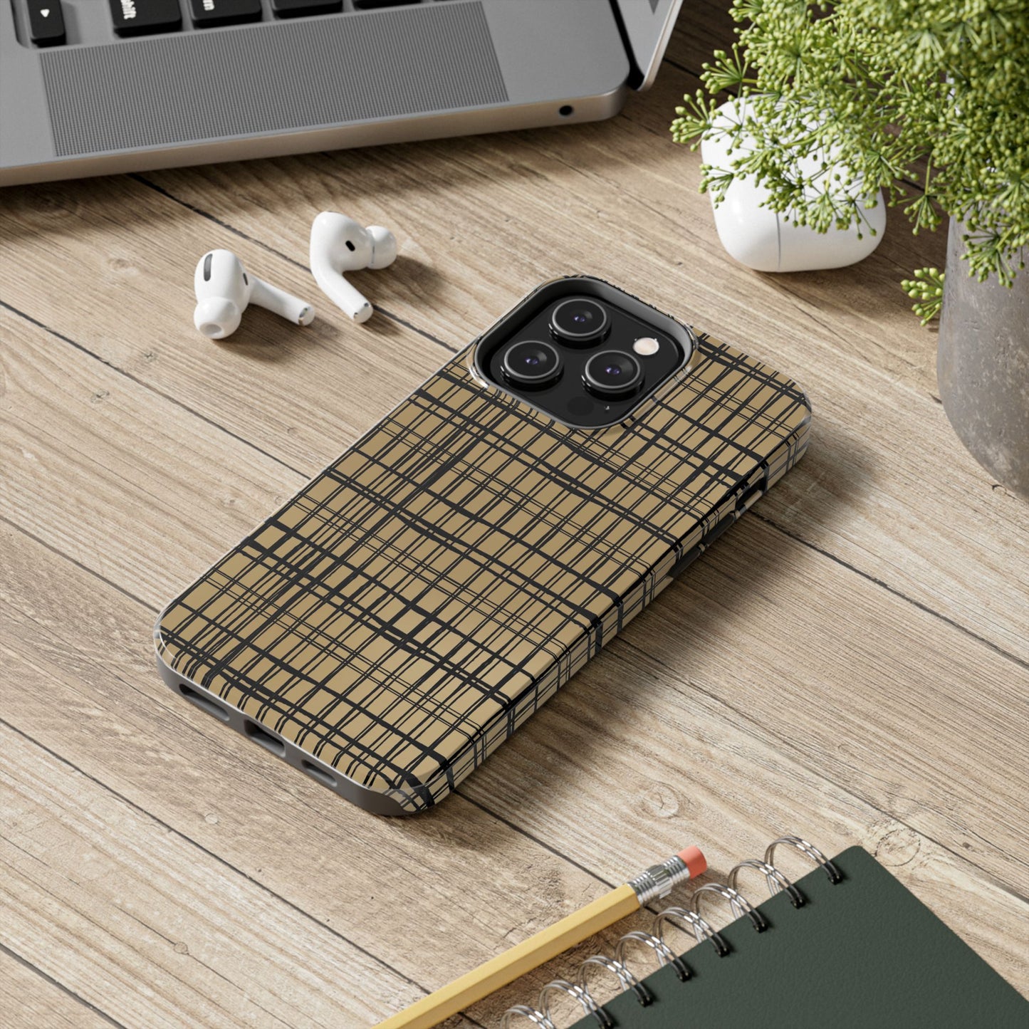 Doggie Fence Tan Phone Case
