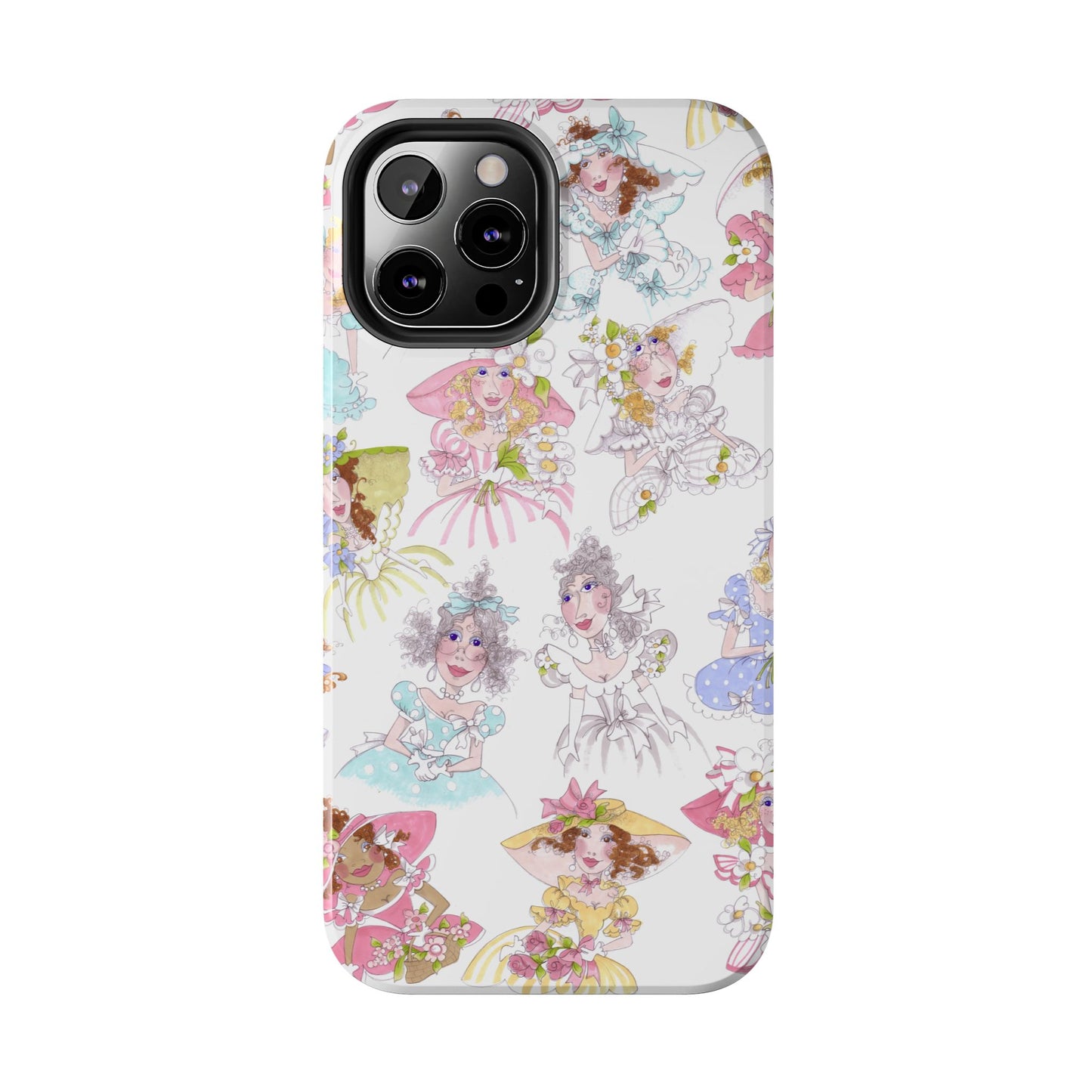 Tossed Belles White Phone Case