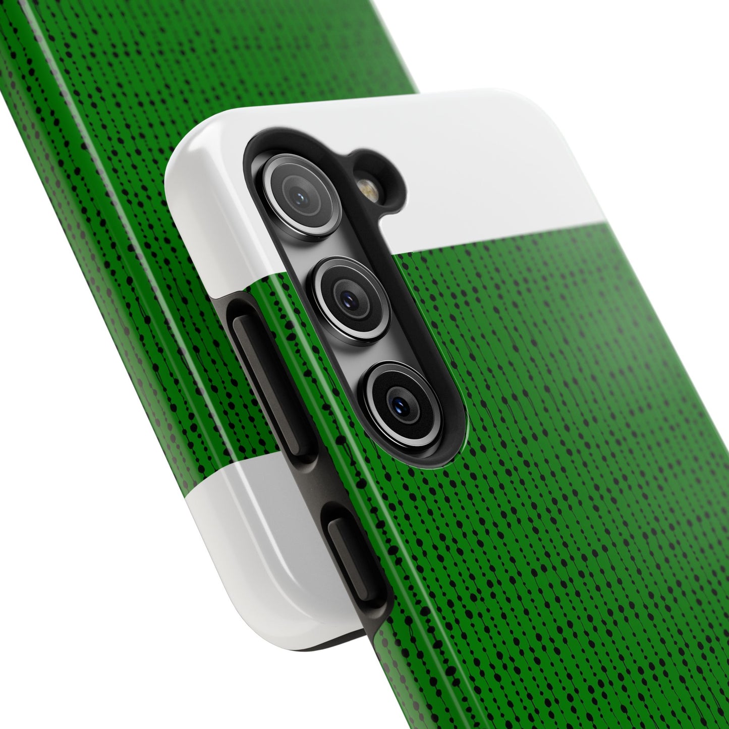 Beaded Curtain Green / Black Phone Case