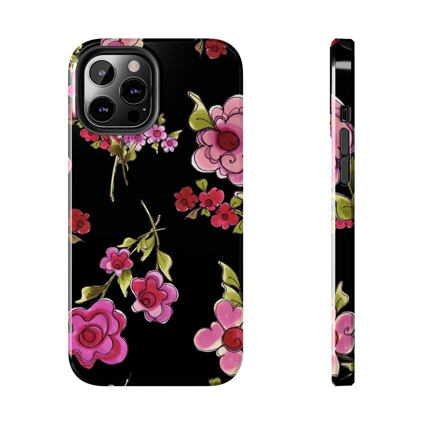 Jumbo Floral Black Phone Case