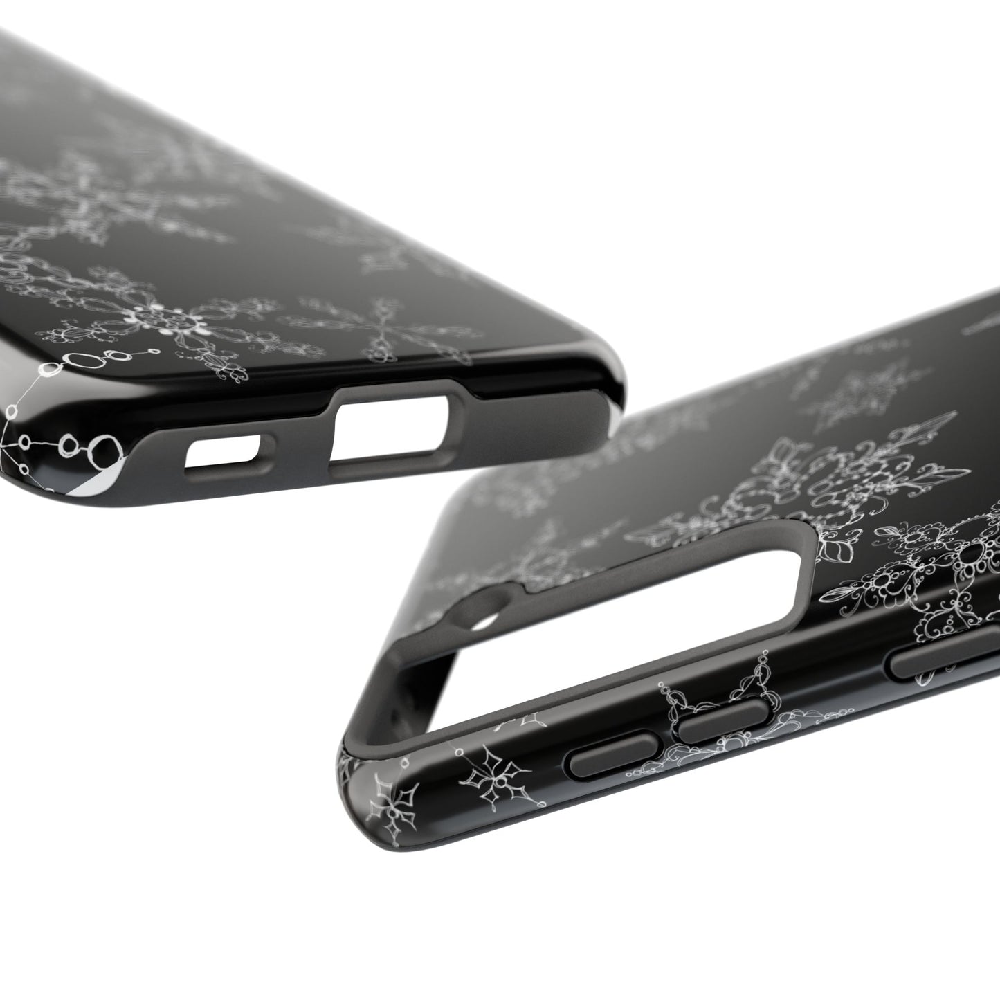 Random Flakes Black Phone Case